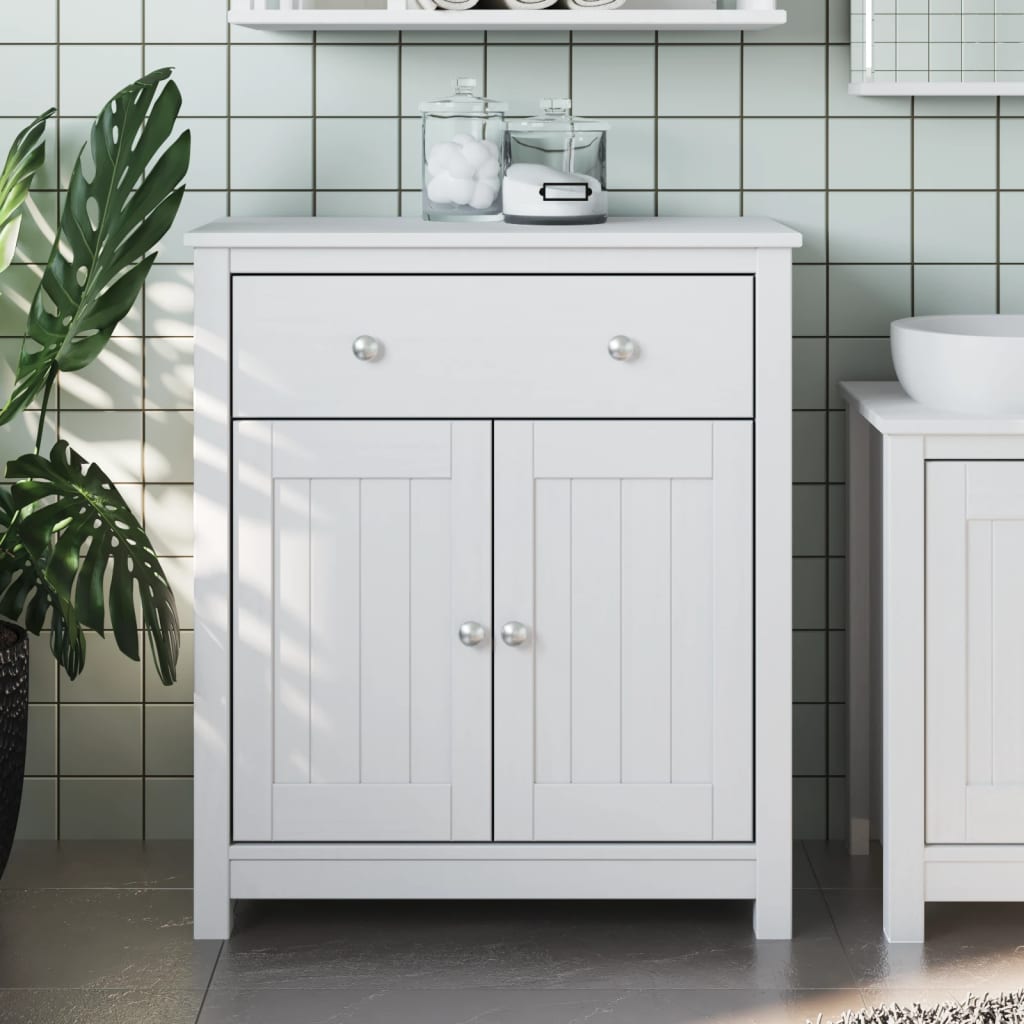 vidaXL Bathroom Cabinet Floor Cabinet for Living Room BERG Solid Wood Pine