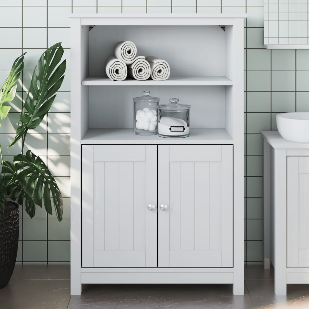 vidaXL Bathroom Cabinet Floor Cabinet for Living Room BERG Solid Wood Pine